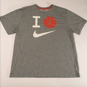Nike Dri Fit “I Basketball Swoosh” Graphic T-Shirt